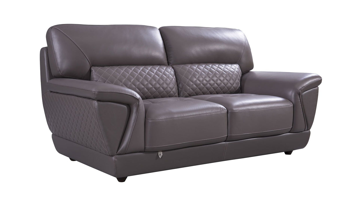 American Eagle Furniture - EK099 Dark Tan Italian Leather 3 Piece Living Room Set - EK099-DT SLC - GreatFurnitureDeal