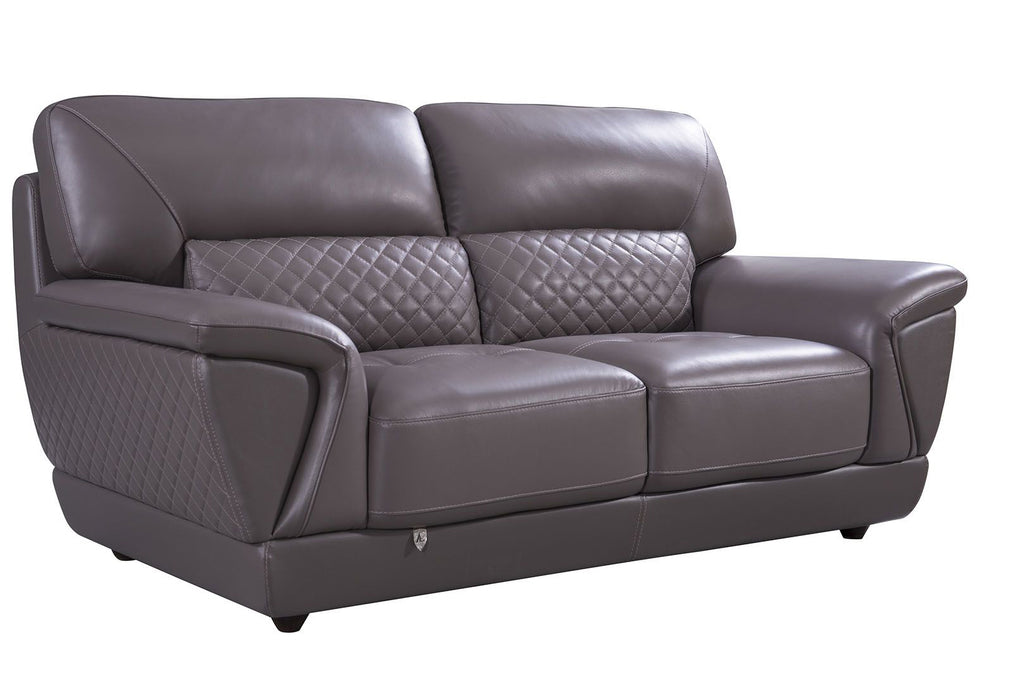 American Eagle Furniture - EK099 Dark Tan Italian Leather Loveseat - EK099-DT-LS