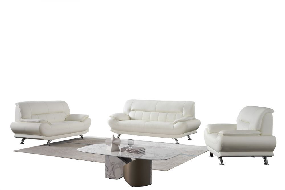 American Eagle Furniture - EK9600 Ivory Genuine Leather Chair - EK9600-IV-CHR - GreatFurnitureDeal