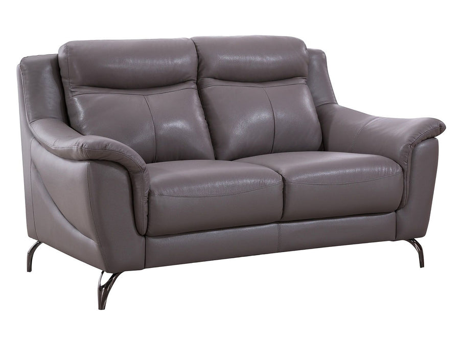 American Eagle Furniture - EK150 Dark Tan Genuine Leather Loveseat - EK150-DT-LS - GreatFurnitureDeal