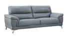 American Eagle Furniture - EK151 Light Grayish Blue Genuine Leather 2 Piece Sofa Set - EK151-LGB SL - GreatFurnitureDeal