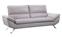 American Eagle Furniture - EK152 Light Gray Genuine Leather Sofa - EK152-LG-SF - GreatFurnitureDeal