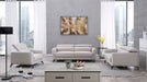 American Eagle Furniture - EK155 Light Gray Genuine Leather 3 Piece Living Room Set - EK155-LG SLC - GreatFurnitureDeal