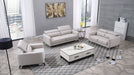 American Eagle Furniture - EK155 Light Grayl Genuine Leather 2 Piece Sofa Set - EK155-LG SL - GreatFurnitureDeal