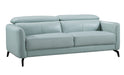 American Eagle Furniture - EK155 Light Teal Genuine Leather Sofa - EK155-LGN-SF - GreatFurnitureDeal