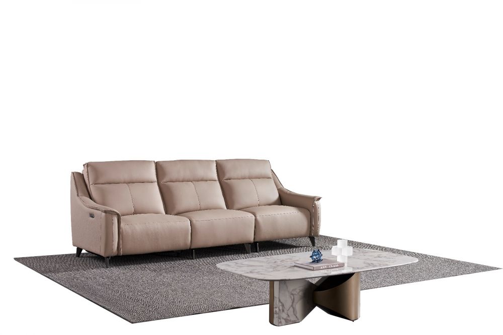 American Eagle Furniture - EK2230 Extra long Genuine Leather Sofa with one Electric Power Recliner - EK2230