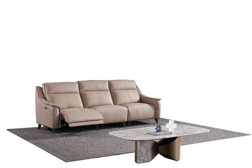 American Eagle Furniture - EK2230 Extra long Genuine Leather Sofa with one Electric Power Recliner - EK2230 - GreatFurnitureDeal
