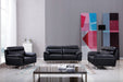 American Eagle Furniture - EK528 Black Top Grain Leather 2 Piece Sofa Set - EK528-B-SL - GreatFurnitureDeal