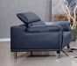 American Eagle Furniture - EK529 Navy Blue Top Grain Leather 3 Piece Living Room Set -EK529-NB-SLC - GreatFurnitureDeal