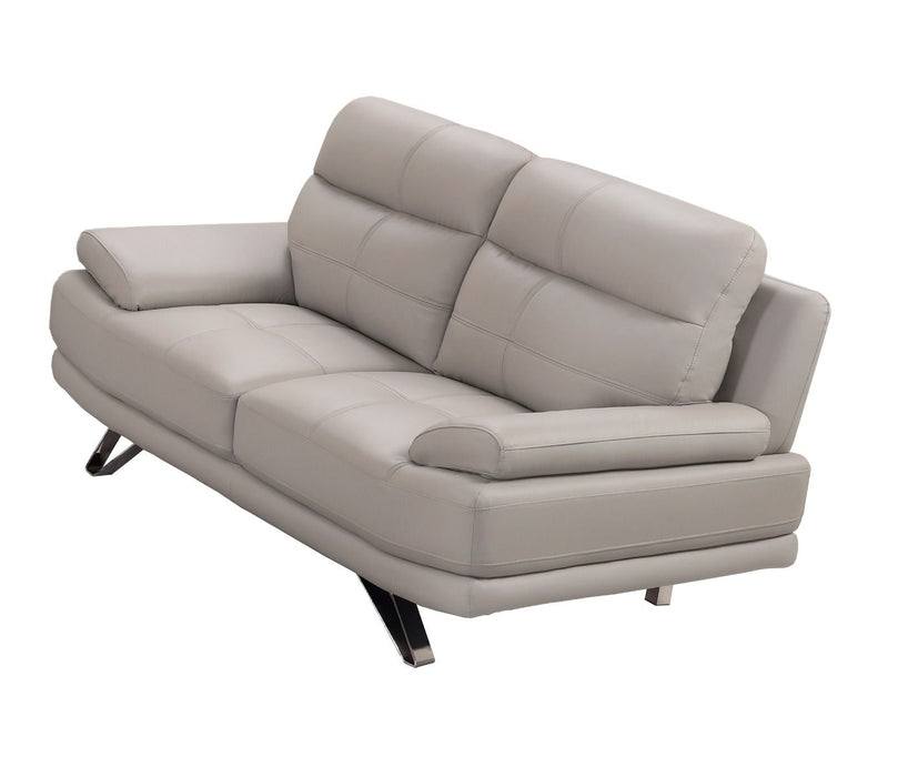 American Eagle Furniture - EK530 Light Gray Leather 2 Piece Sofa Set - EK530-LG-SL