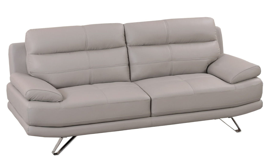 American Eagle Furniture - EK530 Light Gray Leather Sofa - EK530-LG-SF - GreatFurnitureDeal