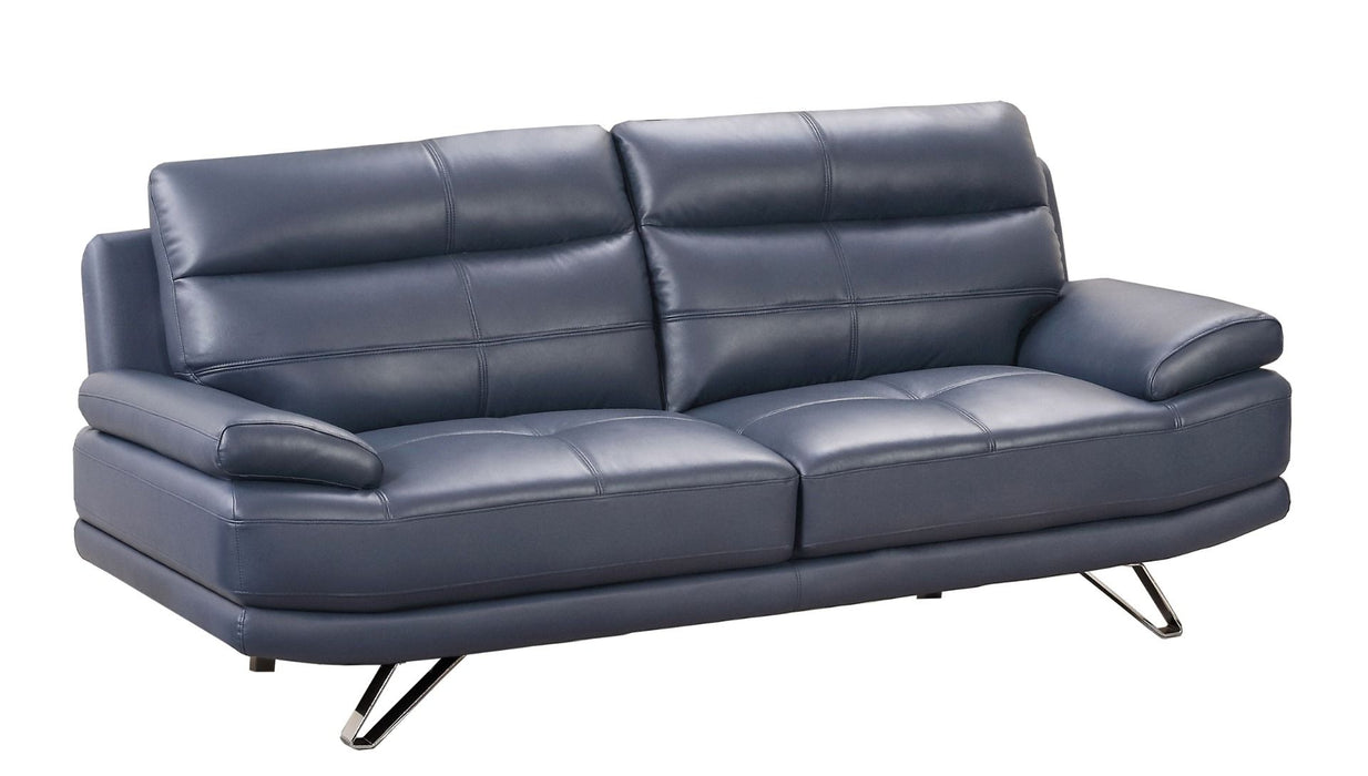 American Eagle Furniture - EK530 Navy Blue Leather 3 Piece Living Room Set - EK530-NB-SLC