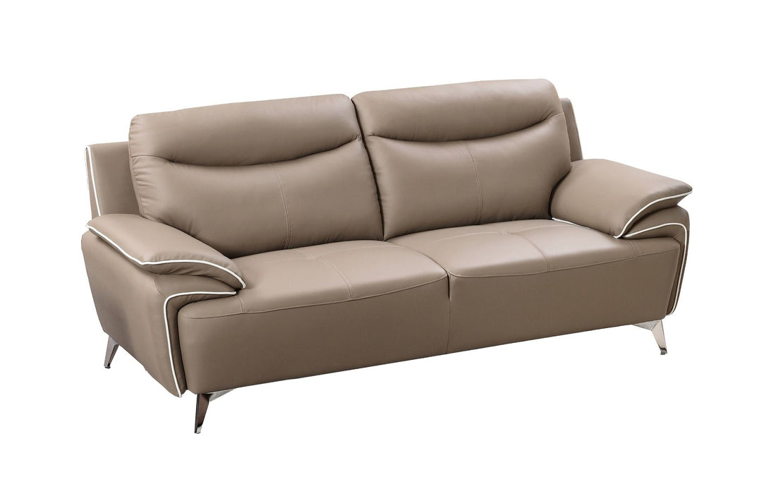 American Eagle Furniture - EK531 Dark Tan Leather 2 Piece Sofa Set - EK531-DT-SL