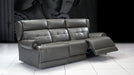 American Eagle Furniture - EK697 Gray Italian Leather 2 Piece Sofa Set - EK697-GR-SL - GreatFurnitureDeal