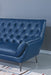 American Eagle Furniture - EK8003 Navy Blue Italian Leather Chair - EK8003-NB-CHR - GreatFurnitureDeal