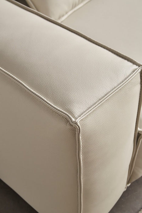 American Eagle Furniture - EK8008 Light Gray Full Leather Sofa - EK8008-LG-SF