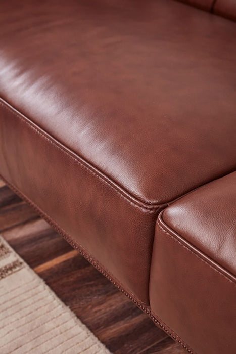 American Eagle Furniture - EK8009 Brown Full Leather Loveseat - EK8009-BRO-LS - GreatFurnitureDeal