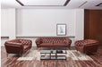 American Eagle Furniture - EK8009 Brown  Leather 3 Piece Living Room Set - EK8009-BRO-SLC - GreatFurnitureDeal