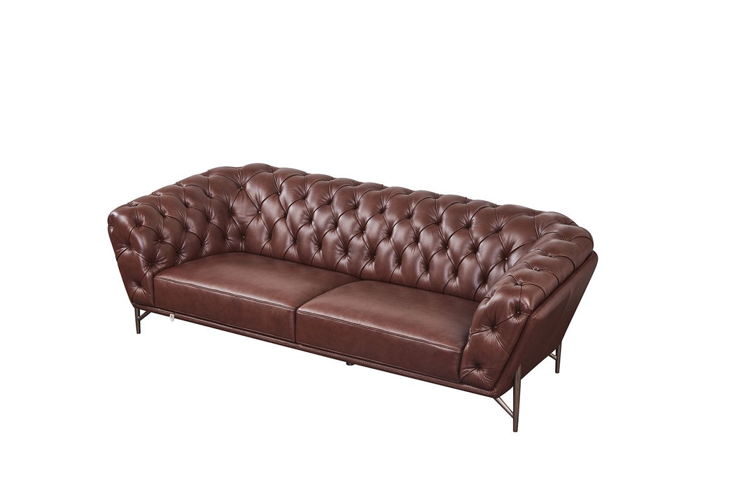 American Eagle Furniture - EK8009 Brown Full Leather Sofa - EK8009-BRO-SF