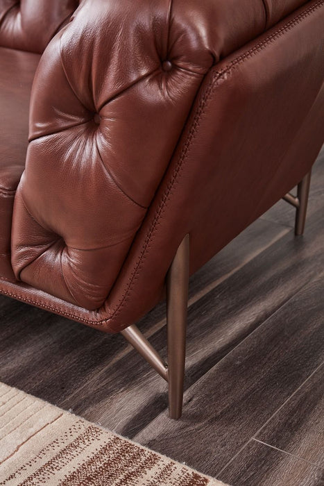 American Eagle Furniture - EK8009 Brown Full Leather Sofa - EK8009-BRO-SF - GreatFurnitureDeal