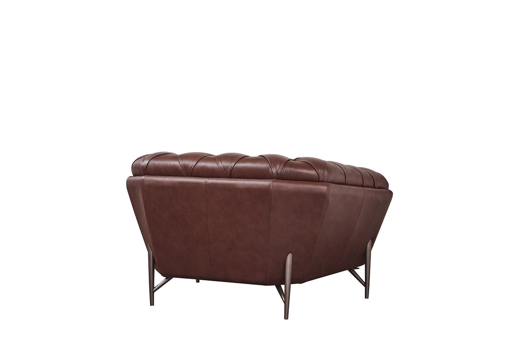 American Eagle Furniture - EK8009 Brown Full Leather Chair - EK8009-BRO-CHR
