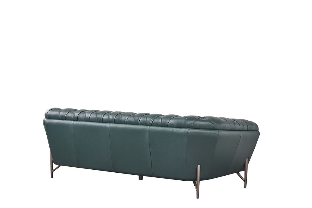 American Eagle Furniture - EK8009 Dark Green Full Leather Sofa - EK8009-DGN-SF - GreatFurnitureDeal