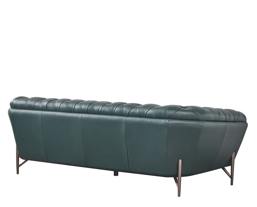 American Eagle Furniture - EK8009 Dark Green Full Leather 2 Piece Sofa Set - EK8009-DGN-SL - GreatFurnitureDeal