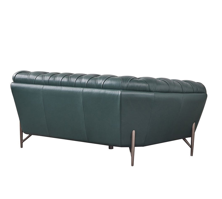 American Eagle Furniture - EK8009 Dark Green Full Leather 2 Piece Sofa Set - EK8009-DGN-SL - GreatFurnitureDeal