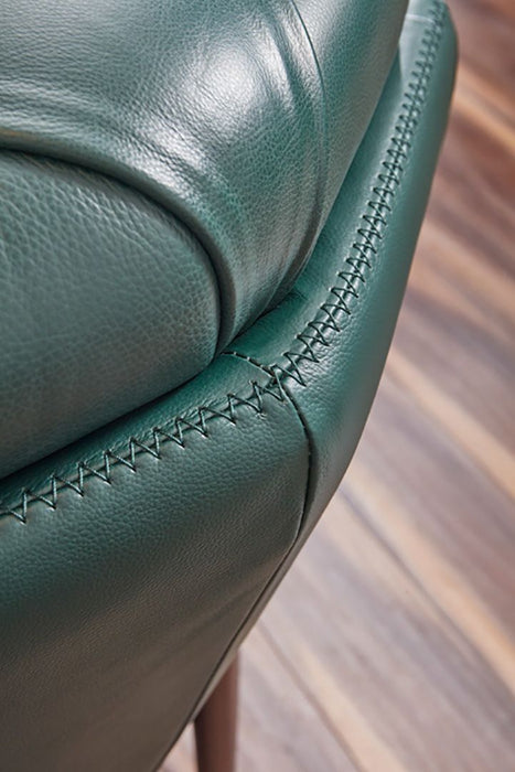 American Eagle Furniture - EK8009 Dark Green Full Leather Loveseat - EK8009-DGN-LS - GreatFurnitureDeal