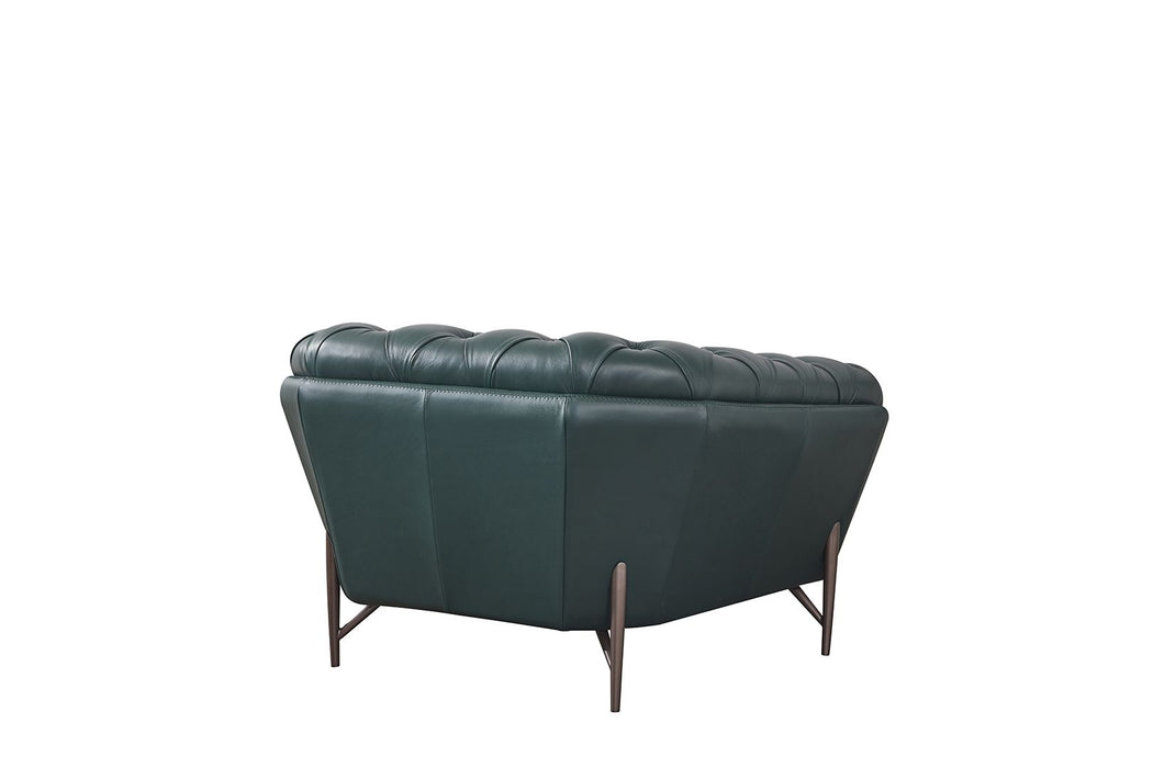 American Eagle Furniture - EK8009 Dark Green Full Leather 3 Piece Living Room Set - EK8009-DGN-SLC