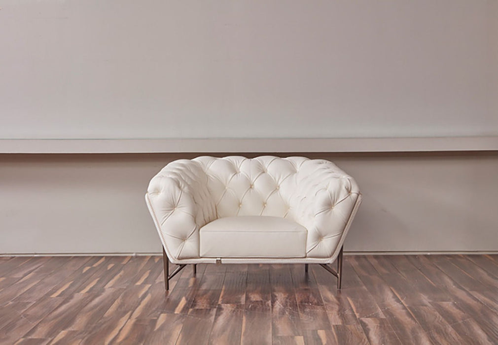 American Eagle Furniture - EK8009 White Full Leather Chair - EK8009-W-CHR