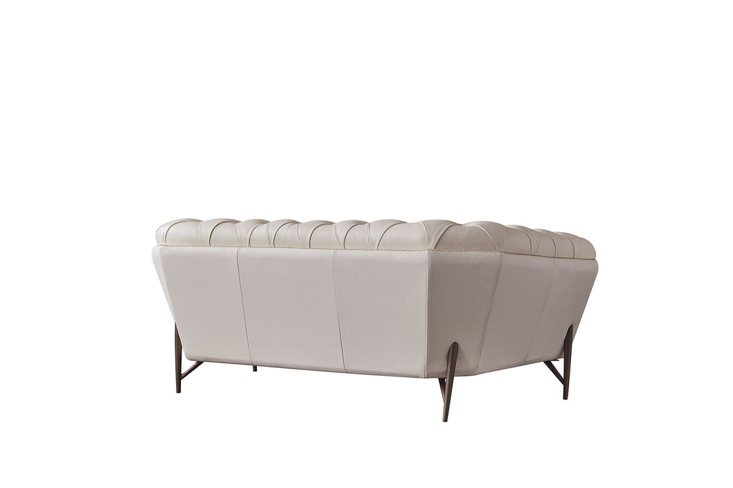 American Eagle Furniture - EK9608 White Leather 3 Piece Sofa Set - EK9608-CRM.TPE-SL
