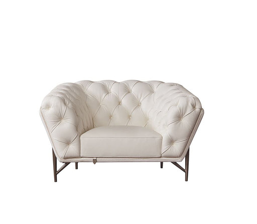 American Eagle Furniture - EK8009 White Full Leather Chair - EK8009-W-CHR - GreatFurnitureDeal