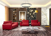 American Eagle Furniture - EK8012 Red Genuine Leather Sofa, Loveseat & Cabinet Table Set - EK8012-RED-SET - GreatFurnitureDeal