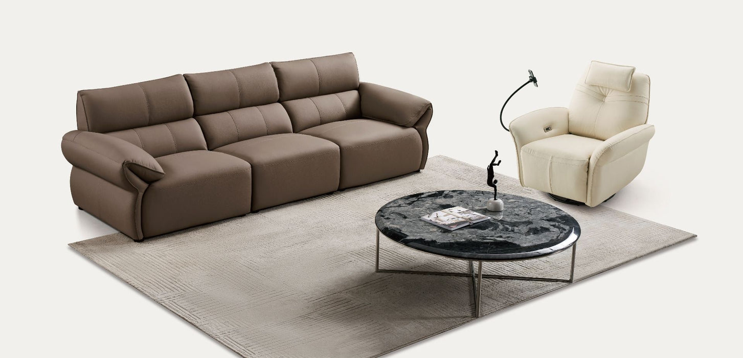 American Eagle Furniture - Swivel Power Recliner with Phone holder Ivory - EK-D842-IV - GreatFurnitureDeal