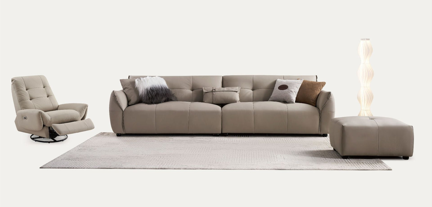 American Eagle Furniture - Swivel Power Recliner Light Gray - EK-D843-LG - GreatFurnitureDeal