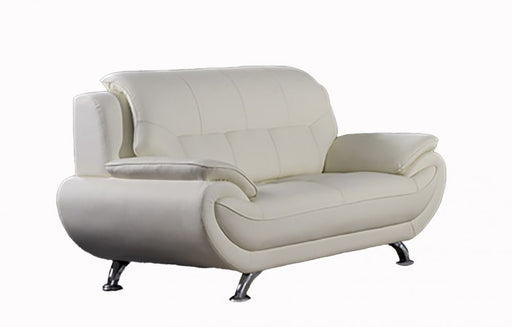 American Eagle Furniture - EK9600 Ivory Genuine Leather Loveseat - EK9600-IV-LS - GreatFurnitureDeal