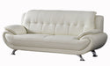 American Eagle Furniture - EK9600 Ivory Genuine Leather 2 Piece Sofa Set - EK9600-IV-SL - GreatFurnitureDeal