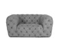 VIG Furniture - Coronelli Collezioni Ellington Italian Grey Nubuck Leather Accent Chair - VGCCRIALTO-GRY-CH - GreatFurnitureDeal