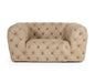 VIG Furniture - Coronelli Collezioni Ellington Italian Beige Nubuck Leather Accent Chair - VGCCRIALTO-BEI-CH - GreatFurnitureDeal