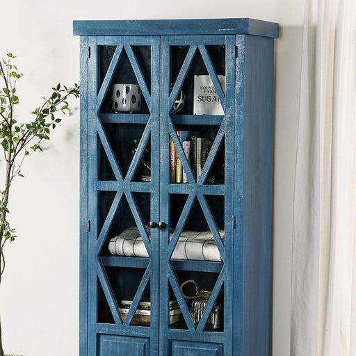 Furniture of America - Zenia Bookcase in Denim Blue - EM-AC094BL - GreatFurnitureDeal