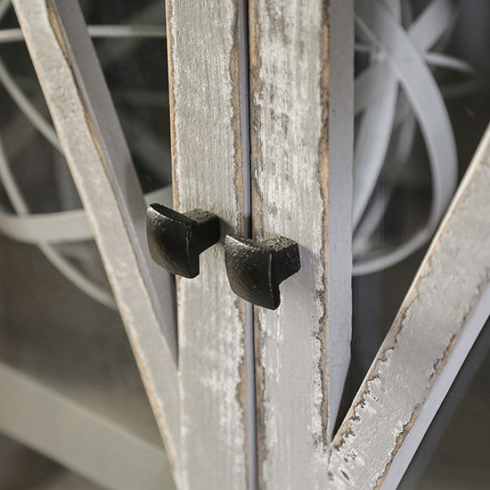 Furniture of America - Zenia Bookcase in Weathered Gray - EM-AC094GY - GreatFurnitureDeal