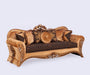 European Furniture - Emperador Luxury Sofa in Antique Brown - Antique Silver Blended with Light Gold - 42035-S - GreatFurnitureDeal