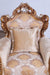 European Furniture - Emperador II Luxury Chair in Antique Brown - Blended Silver and Gold - 42038-C - GreatFurnitureDeal