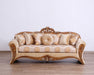 European Furniture - Emperador II Luxury Sofa in Antique Brown - Blended Silver and Gold- 42038-S - GreatFurnitureDeal