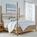 Parker House - Escape King Poster Bed in Glazed Natural Oak & Neutral Fabric - BESC#1166-3 - GreatFurnitureDeal