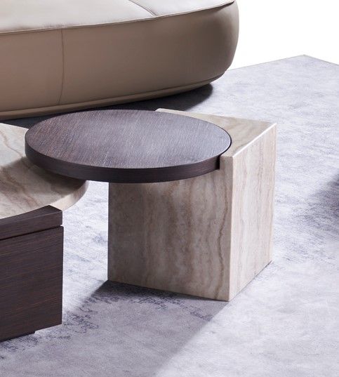 American Eagle Furniture - ET-J1029 Wood & Faux Marble End Table - ET-J1029 - GreatFurnitureDeal