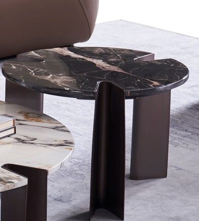 American Eagle Furniture - ET-J997 Faux Marble & Metal End Table - ET-J997 - GreatFurnitureDeal