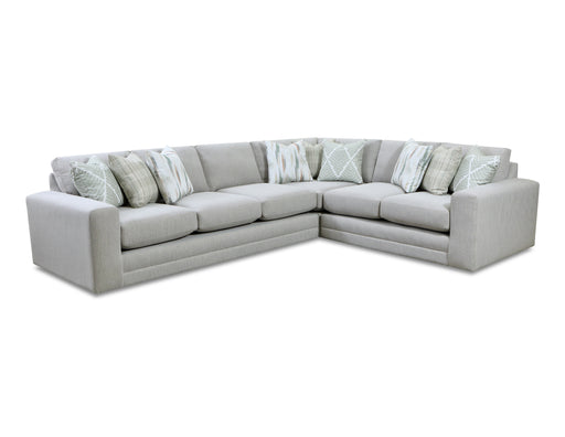 Southern Home Furnishings - Charlotte Sectional in Green/Grey - 7003-31L 15KP 21R Charlotte - GreatFurnitureDeal