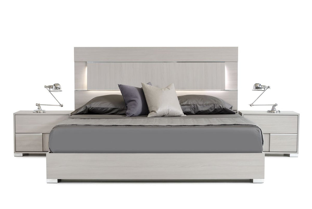 VIG Furniture - Modrest Ethan Italian Modern Grey Eastern King Bed - VGACETHAN-BED-EK - GreatFurnitureDeal